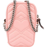 Gucci Matelassé Leather GG Marmont Mini Vertical Crossbody Bag