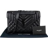 Saint Laurent Grain de Poudre Leather Medium Envelope Crossbody Bag