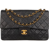 Chanel Quilted Lambskin 24K Gold Medium Double Flap Shoulder Bag