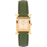 Hermès Gold Tone Heure H HH1.201 Woman Watch