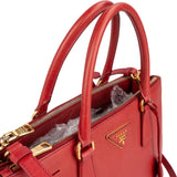 Prada Rouge Saffiano Leather Galleria Handbag