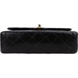Chanel Quilted Lambskin 24K Gold Small Double Flap Shoulder Bag