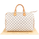 Louis Vuitton Monogram Damier Azur Canvas Speedy 35 Handbag