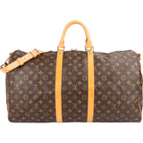 Louis Vuitton Monogram Canvas Keepall 55 Bandoulière Travel Bag