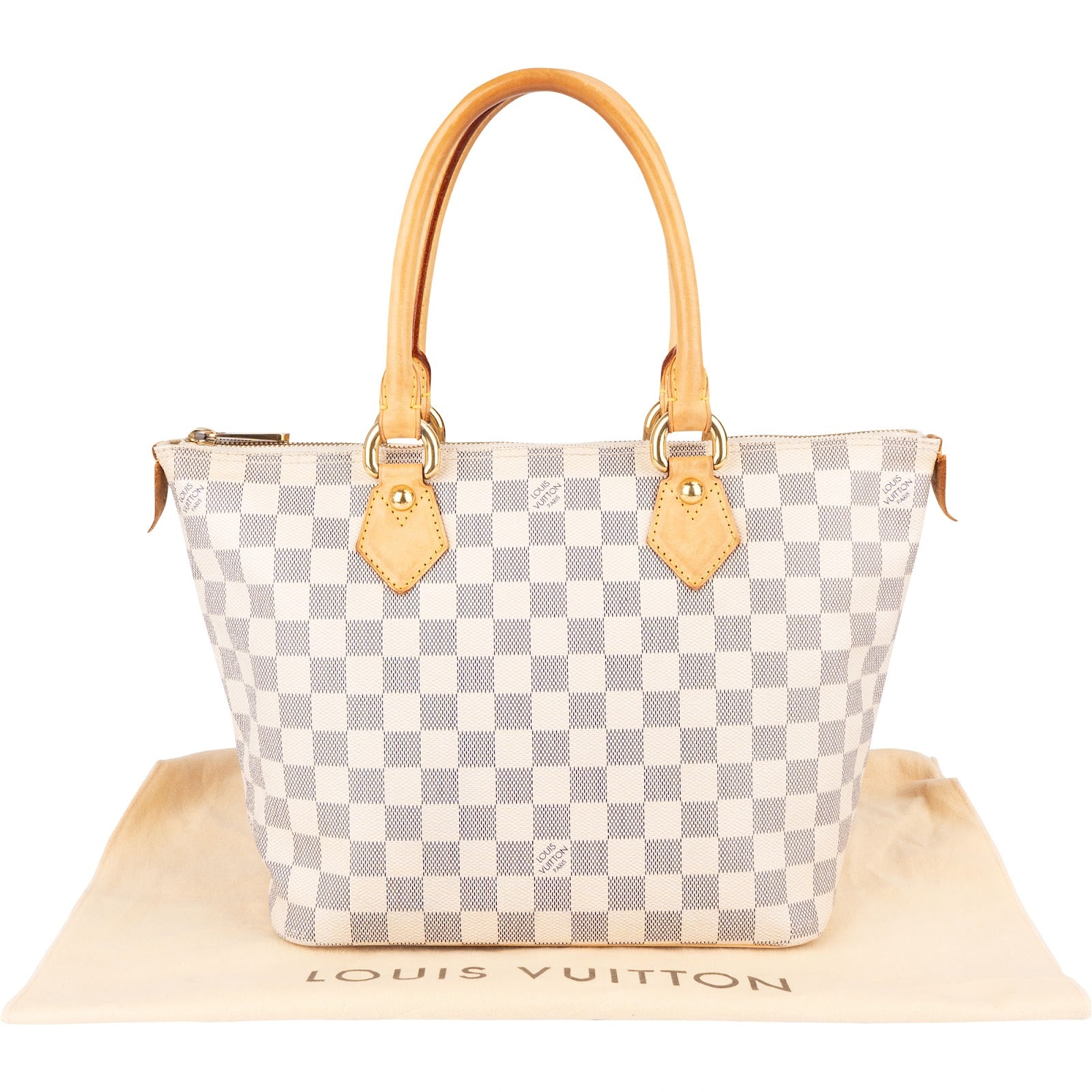 [🔄️B23 / F61] Louis Vuitton Monogram Damier Azur Canvas Saleya PM Handbag - vintageandkickz