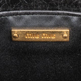 Miu Miu Black Matelassé Vitello Lux Leather Wristlet Clutch