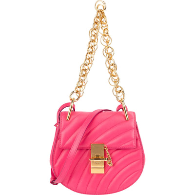 Chloé Quilted Leather Chain Drew Bijou Crossbody Shoulder Bag