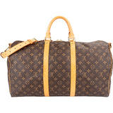 Louis Vuitton Monogram Canvas Keepall 50 Bandoulière Travel Bag