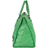 Balenciaga Green Leather City Handbag