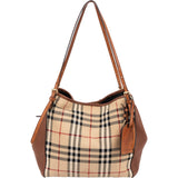 Burberry Nova-Check Monogram Haymarket Hobo Shoulder Bag