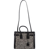 Saint Laurent Tweed & Leather Sac de Jour Handbag
