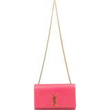 Saint Laurent Grain De Poudre Leather Kate Chain Crossbody Bag