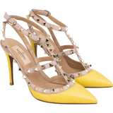 Valentino Garavani Multicolor Leather Rockstud Multi T-Ankle Strap Pumps (36,5)