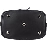 MCM Black Monogram Visetos Studded Crystal Small Bucket Crossbody Bag
