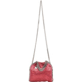 Stella McCartney Metallic Shaggy Small Falabella Fold Over Tote Crossbody Handbag