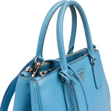 Prada Blue Saffiano Leather Galleria Handbag