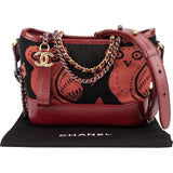 Chanel Owl Motif Wool & Calfskin Gabrielle Bicolor Chain Small Crossbody Bag