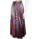 Gucci Metallic Rainbow Plissee Silk Skirt (IT36 / XS)