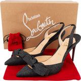 Christian Louboutin Washington Flannel Ribbon Slingback Pumps (36)