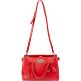 Mulberry Red Leather Zipped Bayswater Handbag