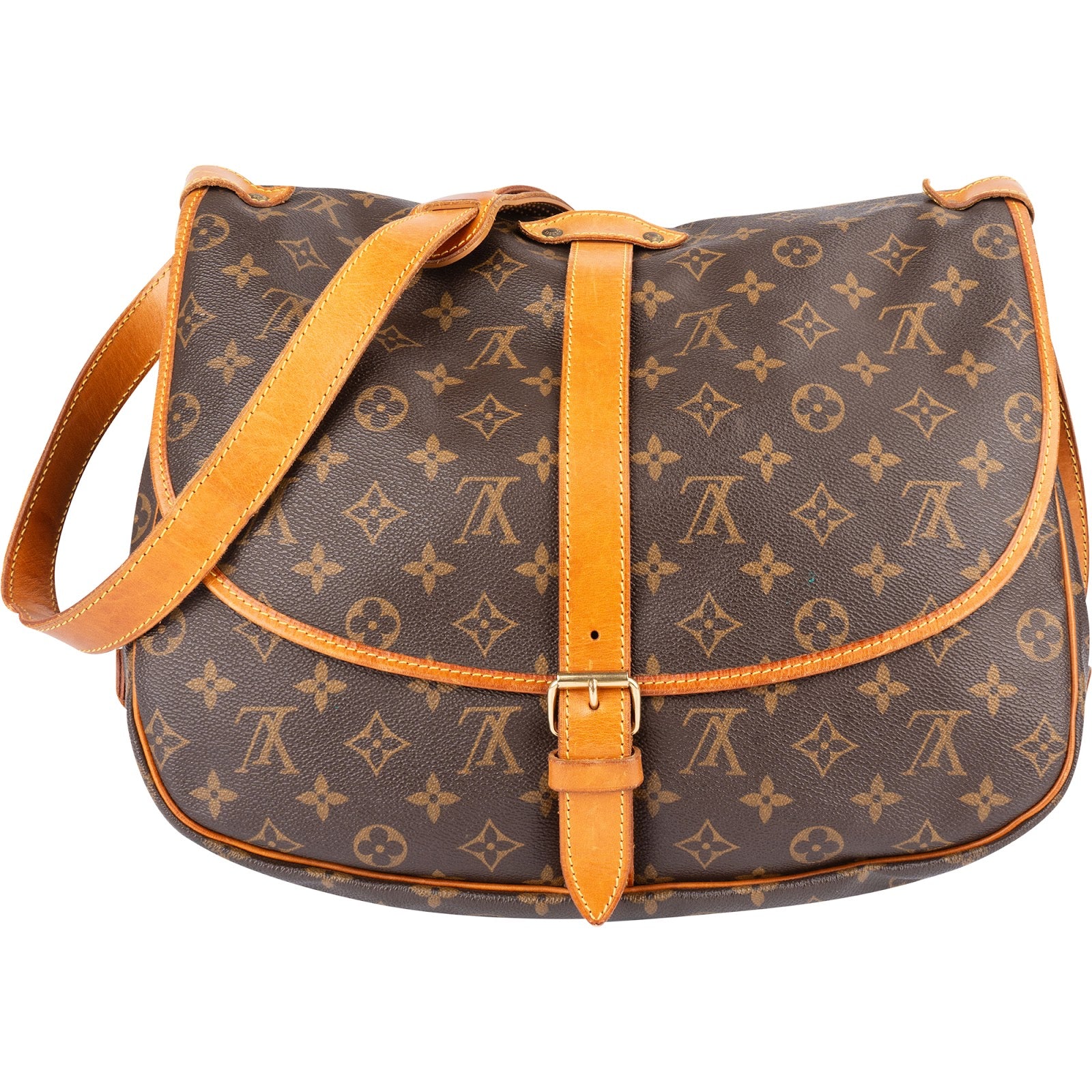 Louis Vuitton Monogram Canvas Saumur 35 Crossbody Bag - vintageandkickz