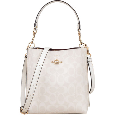Coach Monogram Signature Canvas Town Bucket Crossbody Handbag