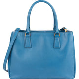 Prada Blue Saffiano Leather Galleria Handbag