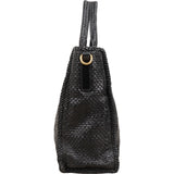 Prada Limited India Black Woven Leather Large Tote Handbag