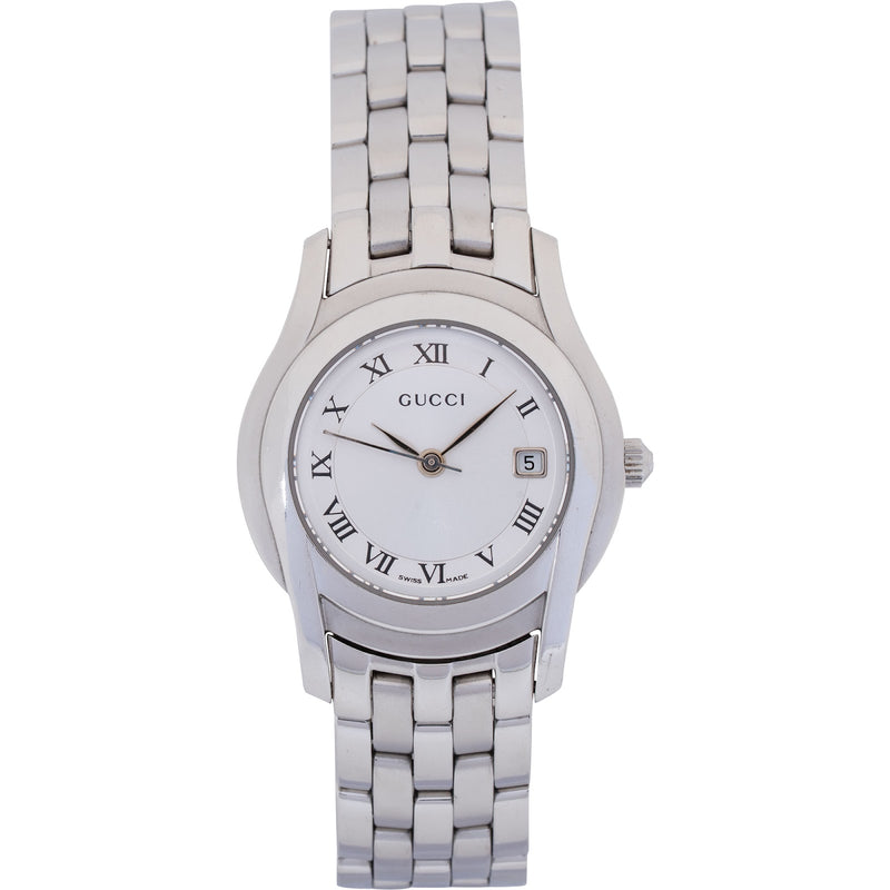 Gucci Silver Tone G-Class 5500L Woman Watch