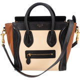 Céline Tricolor Leather Luggage Handbag