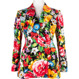 Dolce & Gabbana Multicolor Floral Printed Double-Breasted Blazer (IT42)