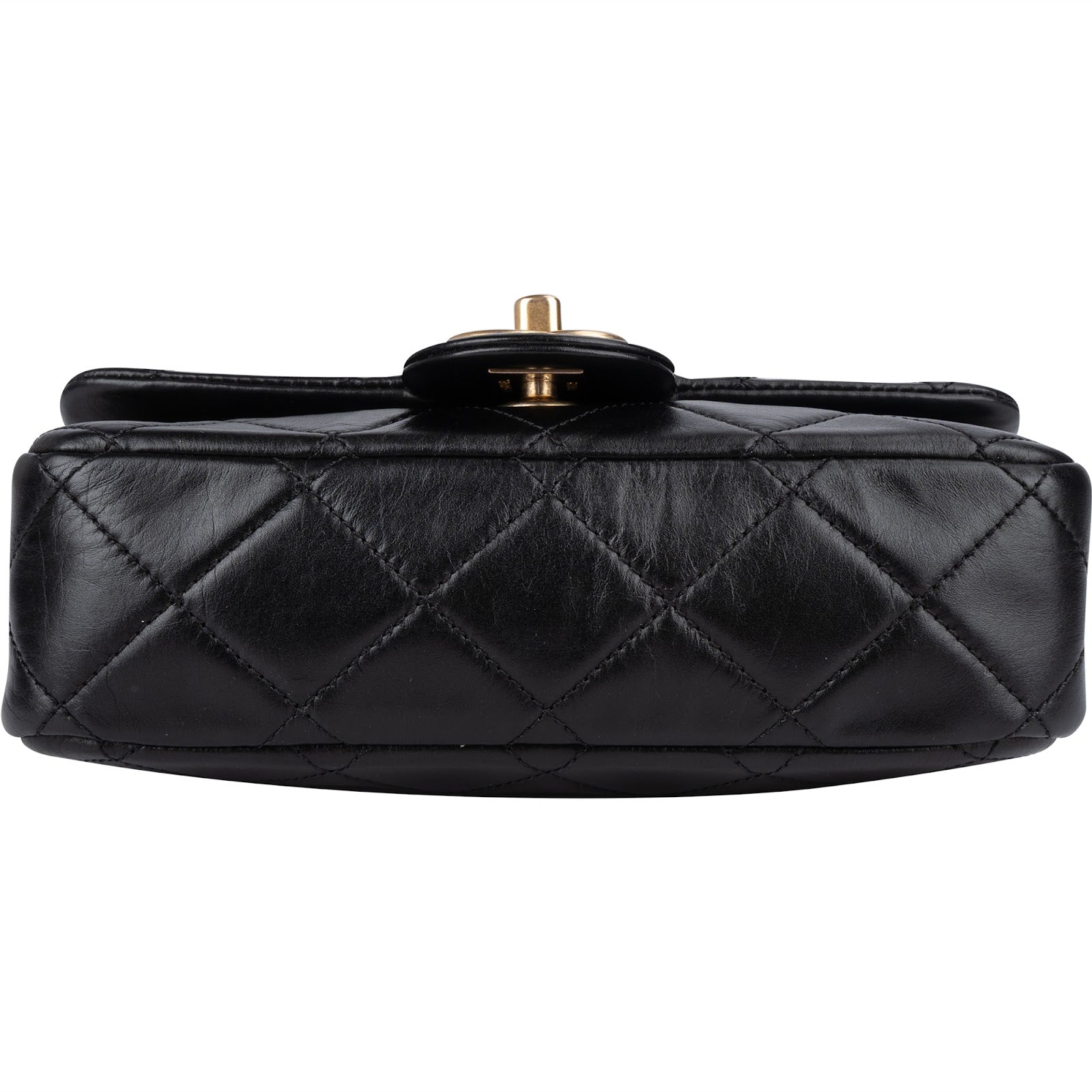 Chanel Quilted Lambskin Pearl Mini Single Flap Crossbody Bag - vintageandkickz