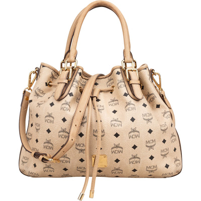 MCM Monogram Visetos Dessau Drawstring Handbag