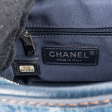 Chanel Stitch Print Denim Small Gabrielle Hobo Crossbody Bag