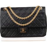 Chanel Quilted Lambskin 24K Gold Double Flap Shoulder Bag