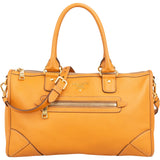 Prada Orange Vitello Daino Leather Bauletto Handbag