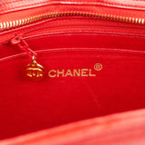 Chanel Red Quilted Lambskin Vintage Shoulder Bag