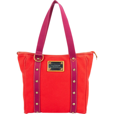 Louis Vuitton Cotton Antigua Canvas Cabas Handbag