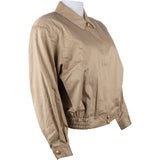 Burberry Beige Cotton Button Bomber Jacket (XS / DE34)