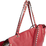 Valentino Garavani Leather Rockstud Shopper Shoulder Bag