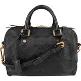 Louis Vuitton Noir Leather Monogram Empreinte Speedy 25 Bandoulière Handbag
