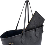 Louis Vuitton Noir Monogram Empreinte Leather Neverfull MM Shoulder Bag