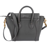 Céline Grey Leather Luggage Handbag