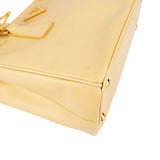 Prada Yellow Saffiano Leather Small Galleria Handbag