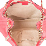 Gucci Grained Pink Leather GG Soho Chain Tote Shoulder Bag