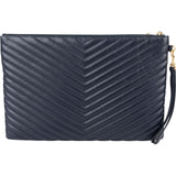 [🔄️B11 / F35] Saint Laurent Quilted Leather Monogram Pouch - vintageandkickz