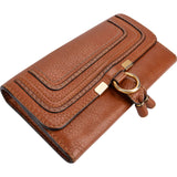 Chloé Brown Leather Marcie Flap Wallet