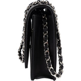 Chanel Patent Embossed Leather Camellia Wallet On Chain Crossbody Bag