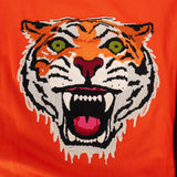 Gucci Orange Tiger Embellished Bomber Track Jacket (XL)