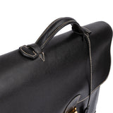 Hermès Noir Courchevel Leather Sac à Dépêches Business Handbag
